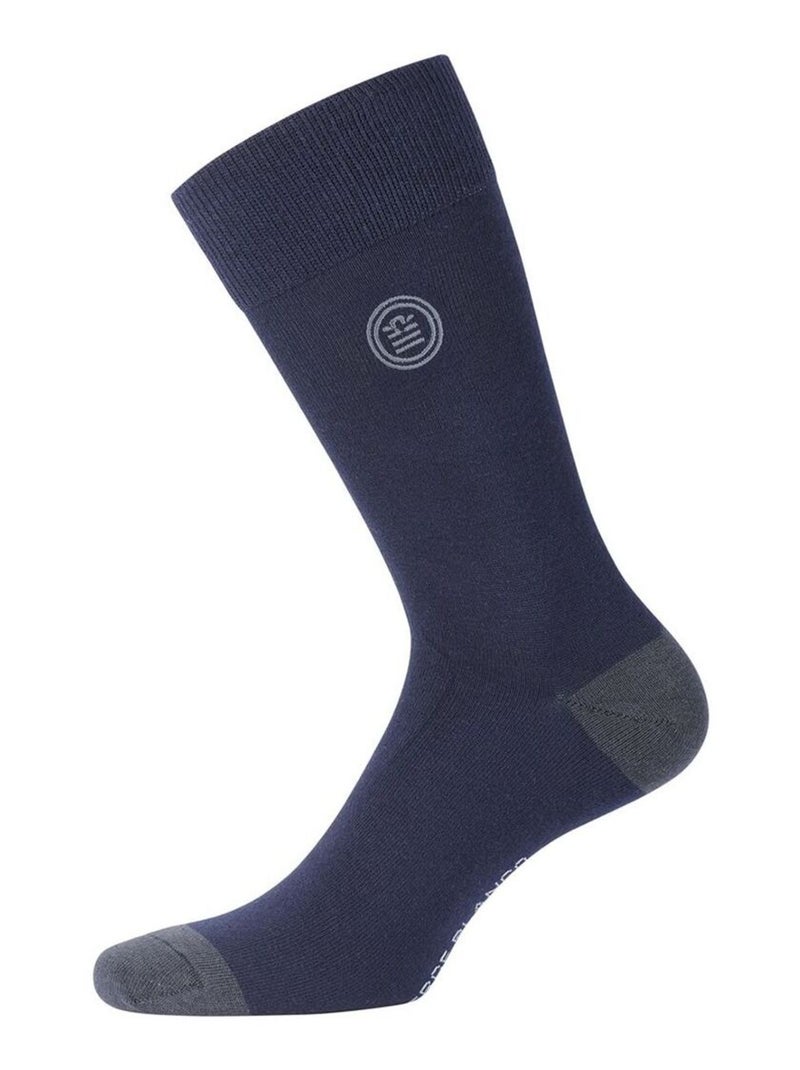 Lot de 6 paires de chaussettes de ville coton homme serge blanco Rouge - Kiabi