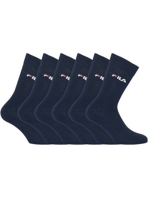 Lot de 6 paires de chaussettes de ville homme navy fila - Kiabi