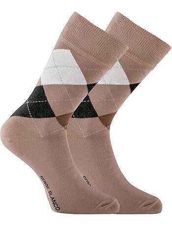 Lot de 6 paires de chaussettes de ville serge blanco losange serge blanco