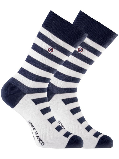 Lot de 6 paires de chaussettes de ville serge blanco marin serge blanco - Kiabi Lot de 6 paires de chaussettes de ville serge blanco marin serge blanco - Kiabi