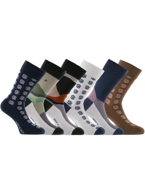Lot de 6 paires de chaussettes de ville serge blanco serge blanco - Kiabi