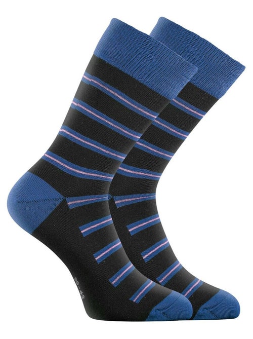 Lot de 6 paires de chaussettes de ville town ad serge blanco - Kiabi