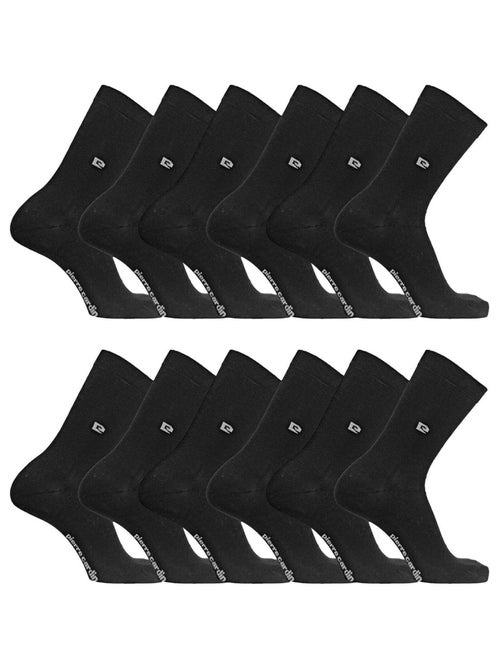 Lot de 6 paires de chaussettes de ville unies modèle pc 00399 pierre cardin - Kiabi