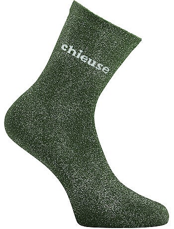 Lot de 6 paires de chaussettes femme à paillettes osé peste twinday