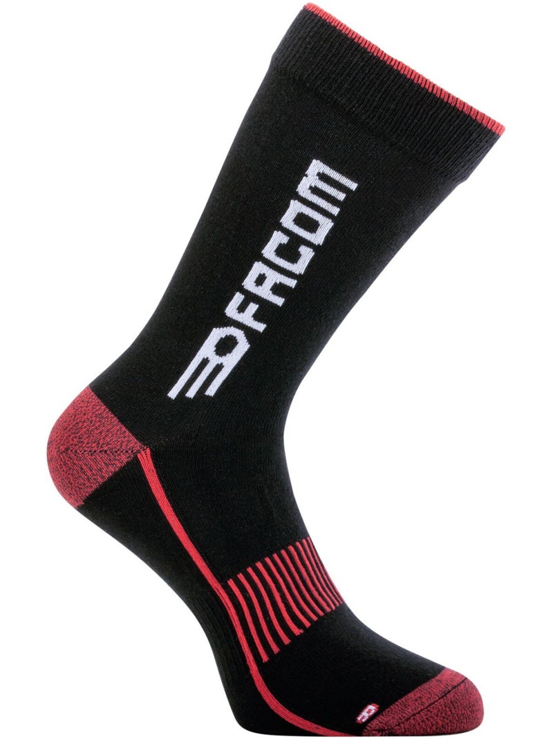 Lot de 6 paires de chaussettes hautes de travail breath facom Noir - Kiabi
