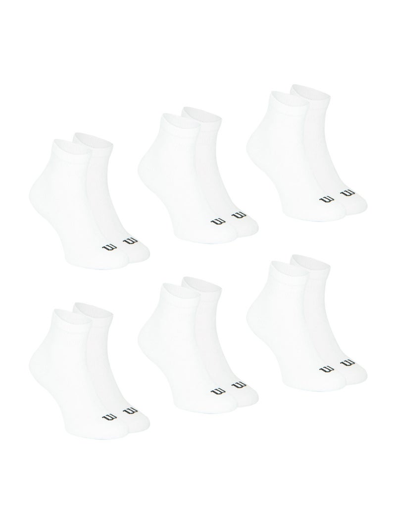 Lot de 6 paires de chaussettes homme sport wilson Blanc - Kiabi