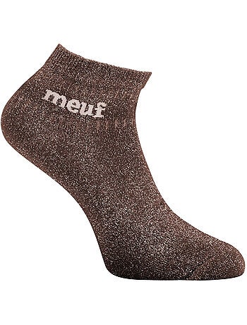 Lot de 6 paires de chaussettes mi-hautes femme à paillettes meuf twinday