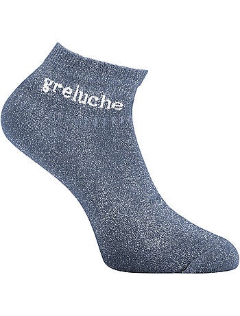 Lot de 6 paires de chaussettes mi-hautes femme à paillettes meuf twinday