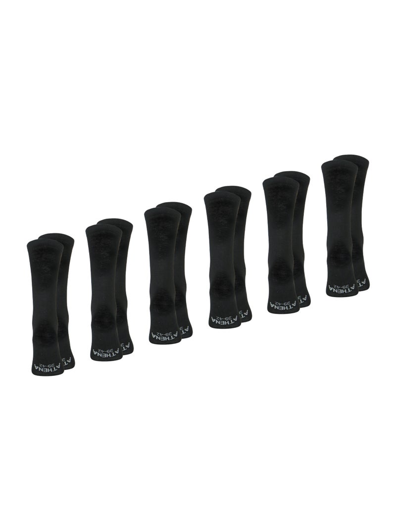 Lot de 6 paires de chaussettes mi-hautes homme my petit prix athena Noir - Kiabi