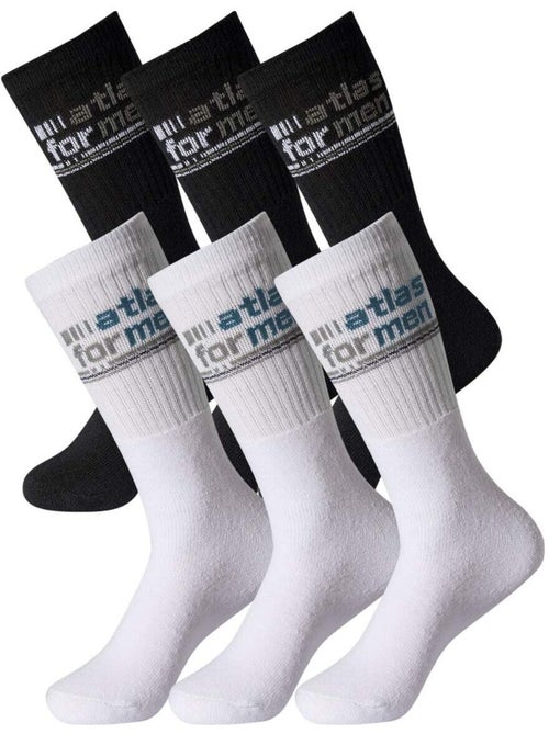 Lot de 6 paires de chaussettes mi-hautes spor  - atlas for men - Kiabi