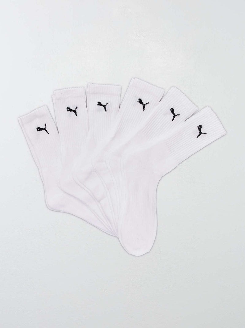 Lot de 6 paires de chaussettes 'Puma' Blanc - Kiabi