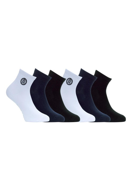 Lot de 6 paires de chaussettes quarter en coton peigné serge blanco serge blanco - Kiabi