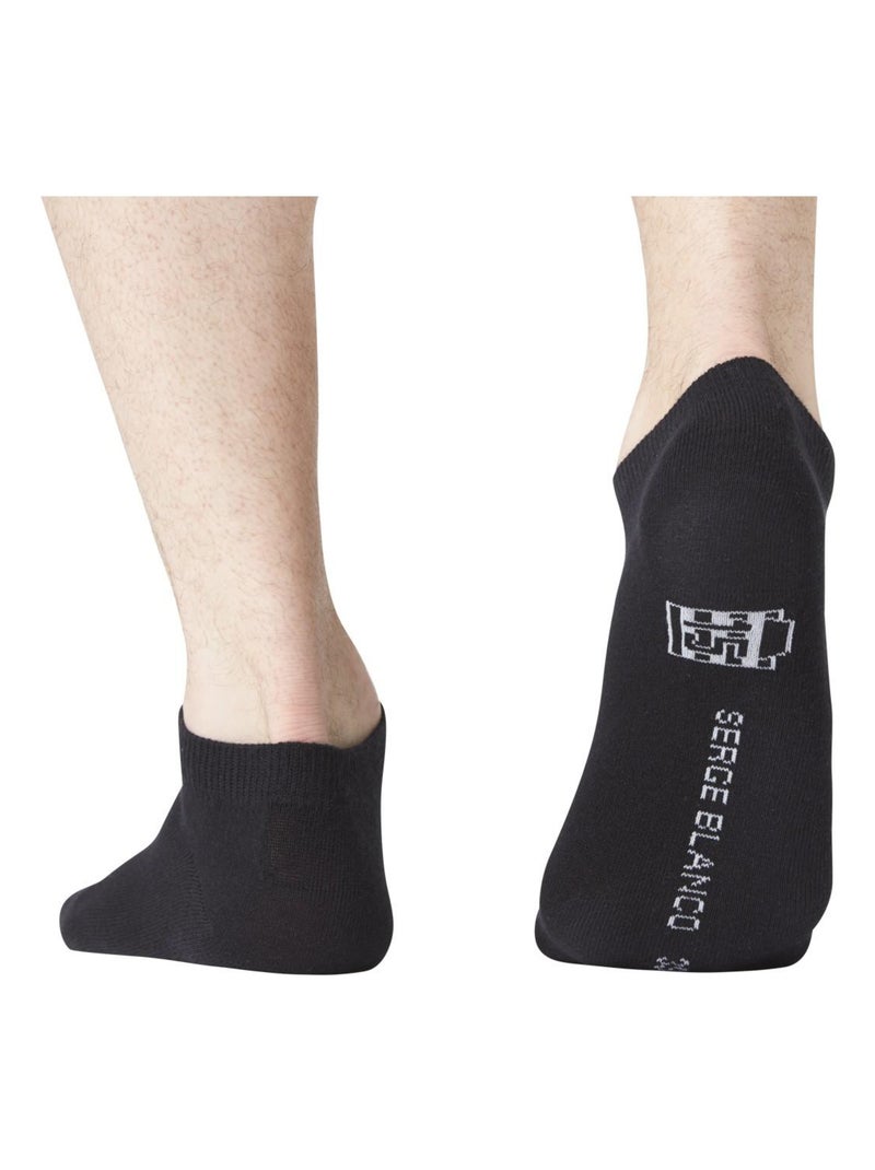 Lot de 6 paires de chaussettes serge blanco Noir - Kiabi