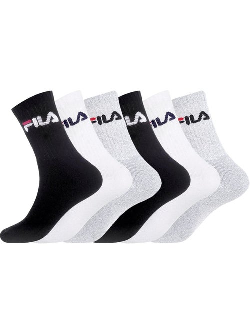 Lot de 6 paires de chaussettes tennis assorties fila - Kiabi