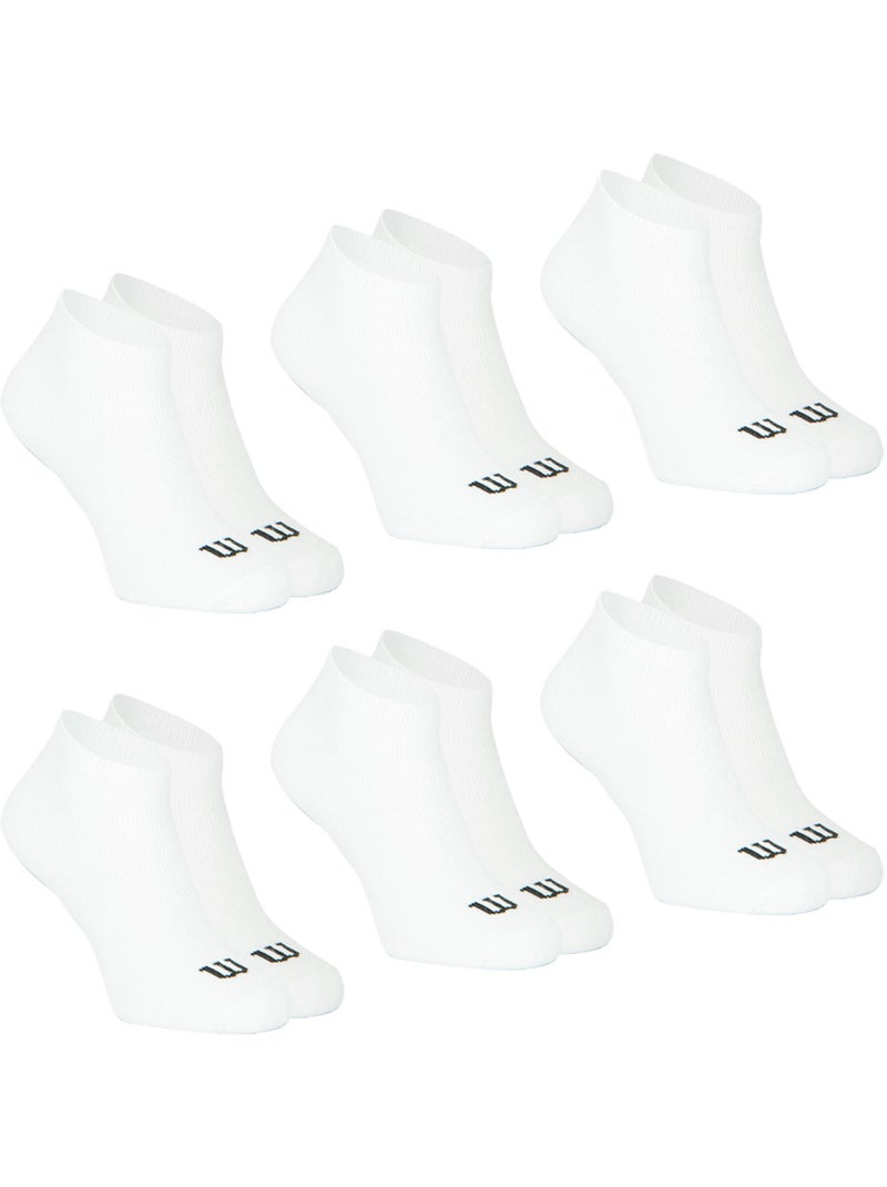 Lot de 6 paires de socquettes homme sport wilson Blanc - Kiabi