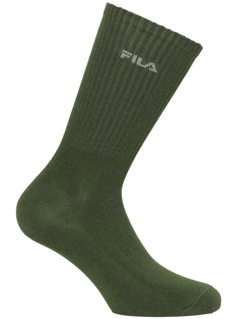 Lot de 6 paires de tennis homme en viscose de bambou fu5513 fila Vert kaki - Kiabi