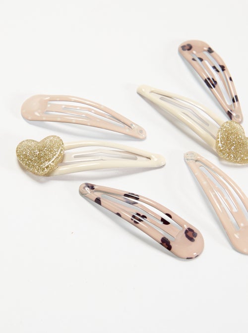 Lot de 6 pinces clic clac - Kiabi