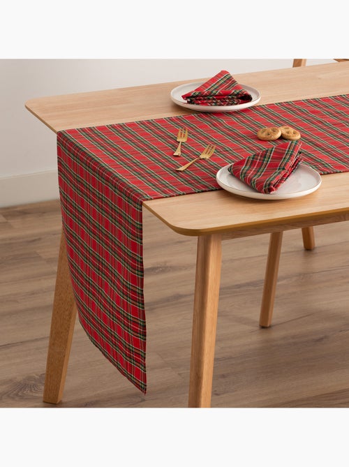 Lot de 6 serviettes de noël en coton, fil doré en relief, carreaux tartan - gamusi - Kiabi Lot de 6 serviettes de noël en coton, fil doré en relief, carreaux tartan - gamusi - Kiabi