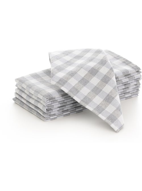 Lot de 6 serviettes en coton à carreaux vichy - gamusi - Kiabi Lot de 6 serviettes en coton à carreaux vichy - gamusi - Kiabi