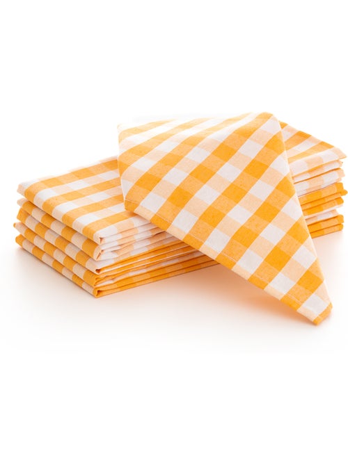 Lot de 6 serviettes en coton à carreaux vichy - gamusi - Kiabi Lot de 6 serviettes en coton à carreaux vichy - gamusi - Kiabi