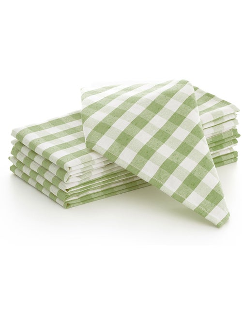 Lot de 6 serviettes en coton à carreaux vichy - gamusi - Kiabi Lot de 6 serviettes en coton à carreaux vichy - gamusi - Kiabi