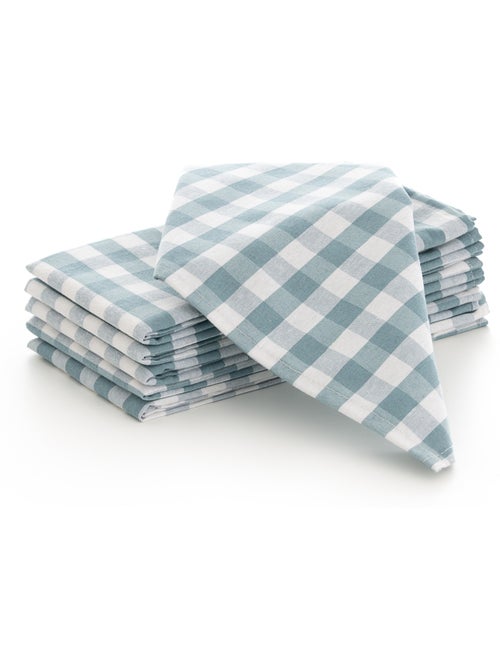 Lot de 6 serviettes en coton à carreaux vichy - gamusi - Kiabi Lot de 6 serviettes en coton à carreaux vichy - gamusi - Kiabi
