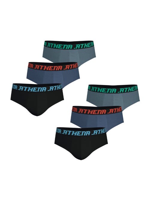 Lot de 6 slips homme trio essentiel athena - Kiabi Lot de 6 slips homme trio essentiel athena - Kiabi