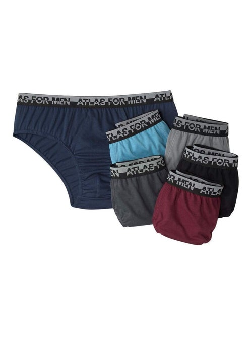 Lot de 6 Slips Unis - ATLAS FOR MEN - Kiabi Lot de 6 Slips Unis - ATLAS FOR MEN - Kiabi