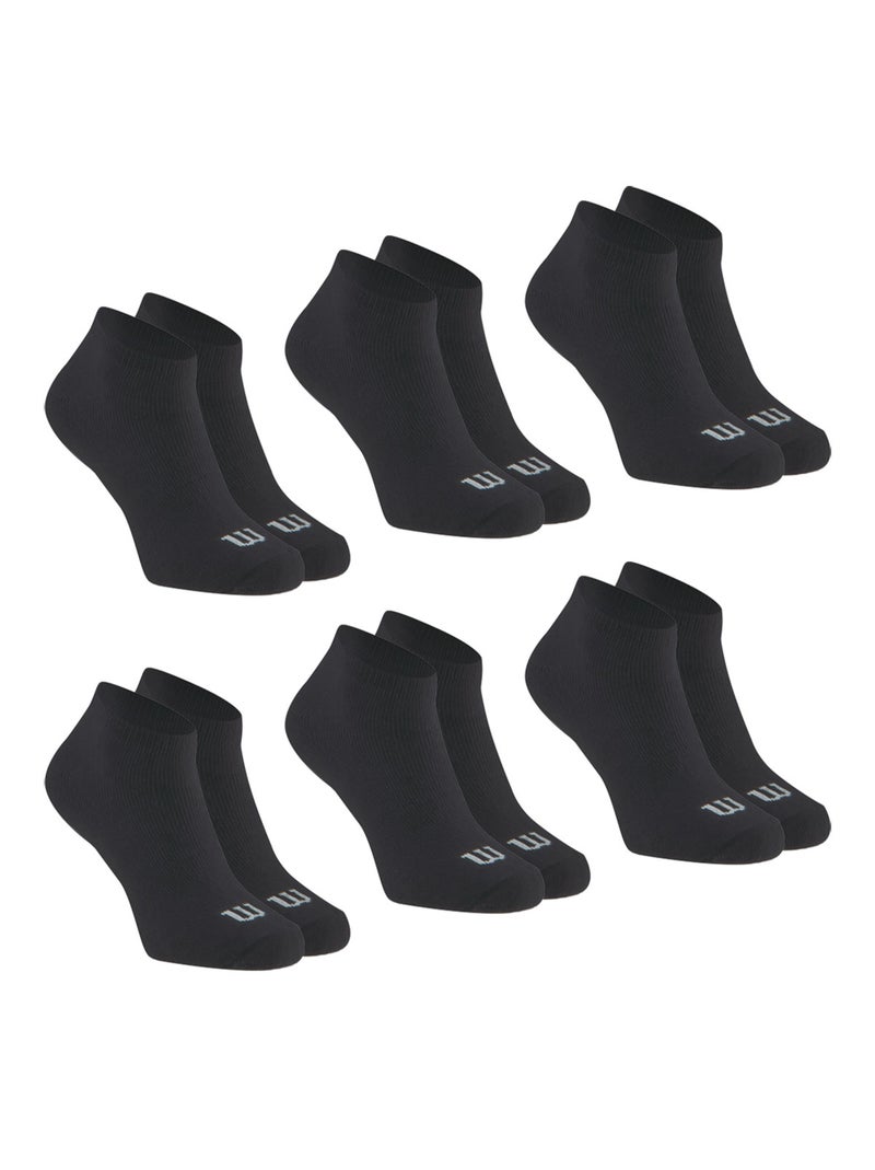 Lot de 6 socquettes homme sport wilson Noir - Kiabi