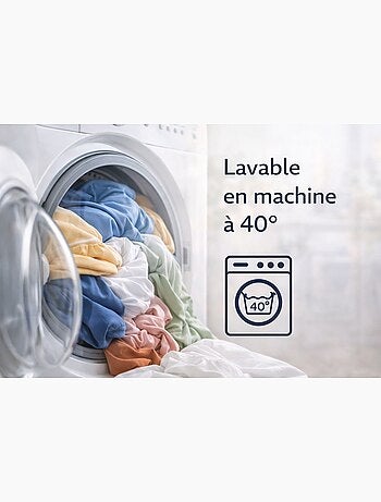 Lot de 6 taies d'oreiller coton 57 fils couleurs aléatoires promo linge