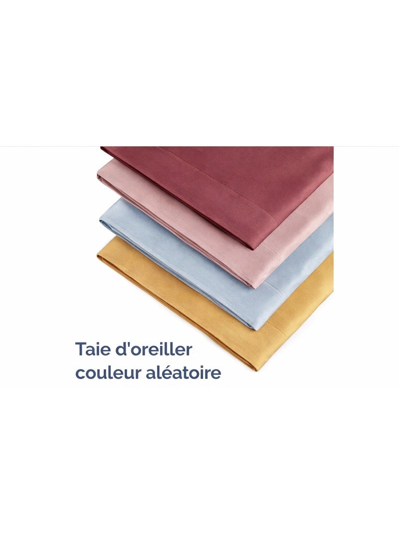 Lot de 6 taies d'oreiller coton 57 fils couleurs aléatoires promo linge Multicolore - Kiabi