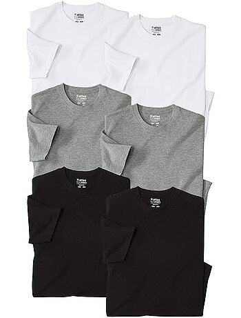 Lot de 6 tee-shirts unis - atlas for men