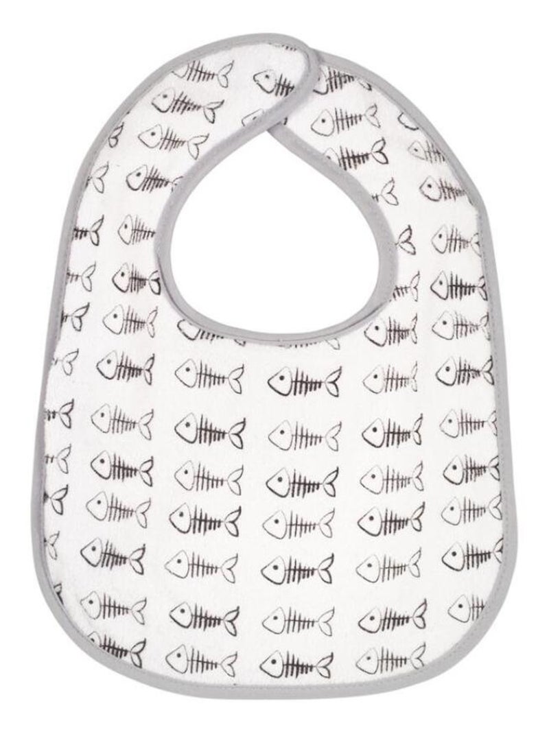 Lot de 7 bavoirs à velcro Poisson Multicolore - Kiabi