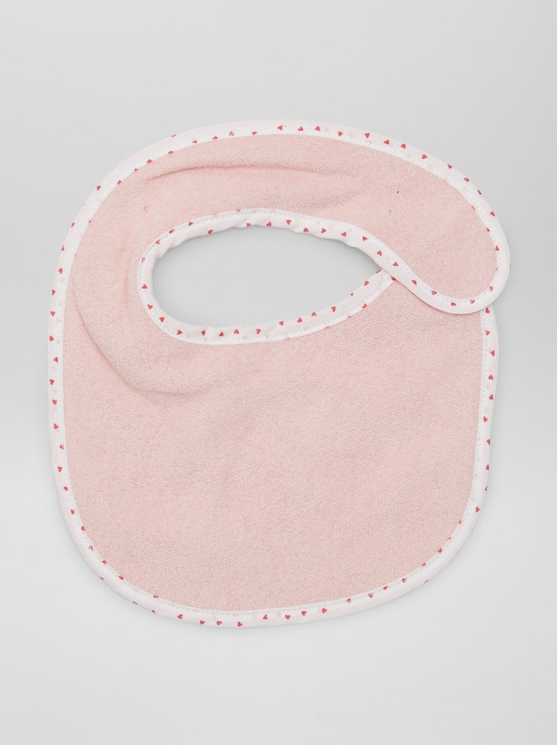 Lot de 7 bavoirs éponge à scratch Rose - Kiabi