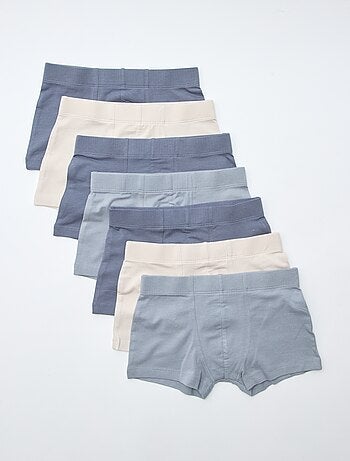Lot de 7 boxers unis pour homme