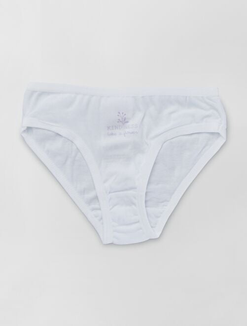 Lot De 5 Culottes Bébé Vertbaudet 12 Mois (74 Cm) - Coton Bio, Jours De La Semaine Imprimés - 6