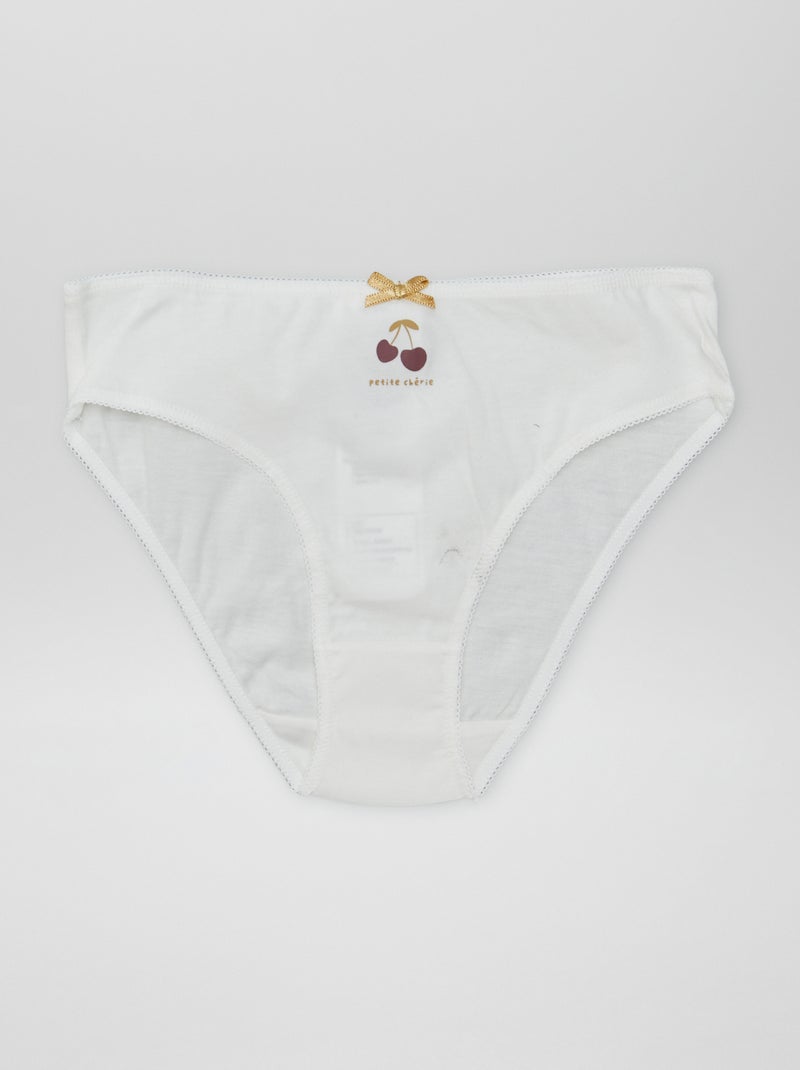 Lot de 7 culottes Blanc - Kiabi