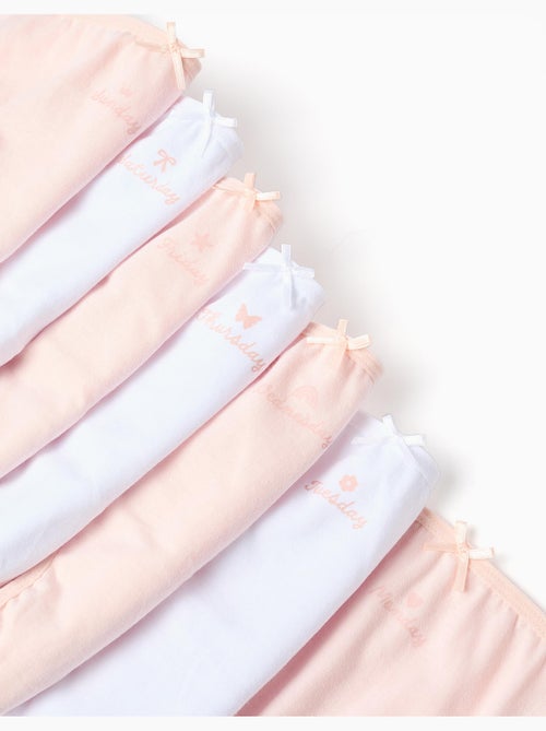 Lot de 7 Culottes en Coton Jours de la Semaine - Kiabi
