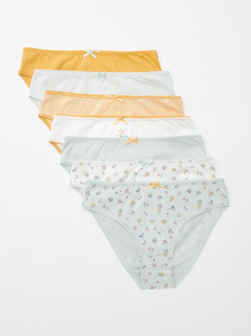 Lot de 7 culottes Jaune - Kiabi
