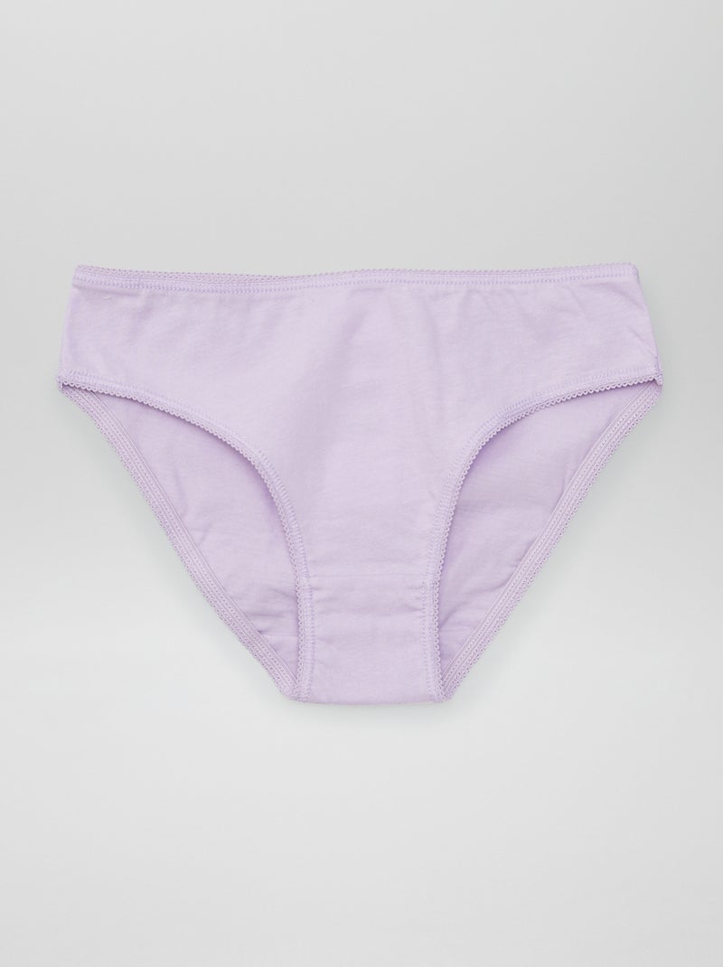 Lot de 7 culottes unies Bleu - Kiabi