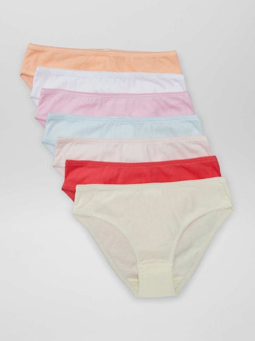 Lot de 7 culottes unies - Kiabi