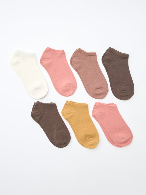 Lot de 7 paires de chaussettes invisibles - Kiabi