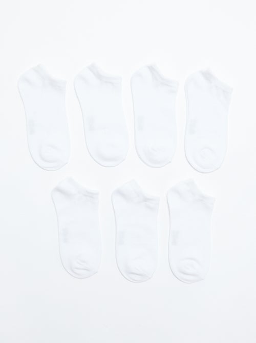 Lot de 7 paires de chaussettes invisibles - Kiabi