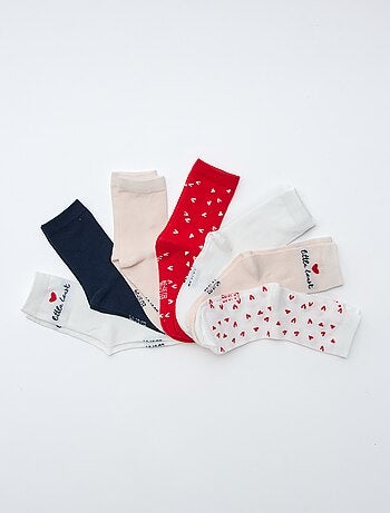 Lot de 7 paires de chaussettes mi-hauteur