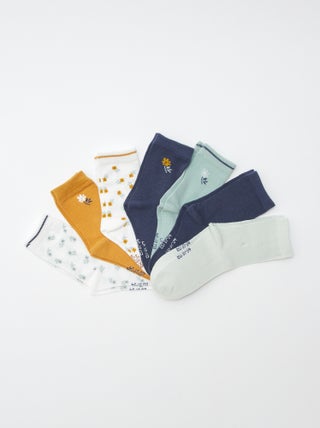 Lot de 7 paires de chaussettes mi-hauteur