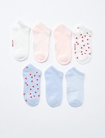 Lot de 7 paires de socquettes invisibles