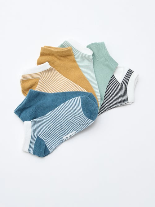 Lot de 7 paires de socquettes invisibles - Kiabi