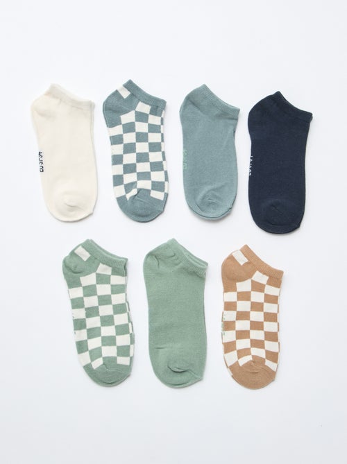 Lot de 7 paires de socquettes invisibles - Kiabi