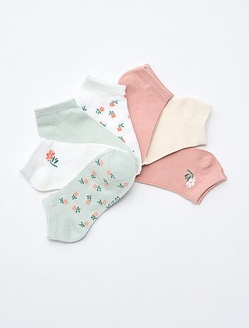 Lot de 7 paires de socquettes invisibles