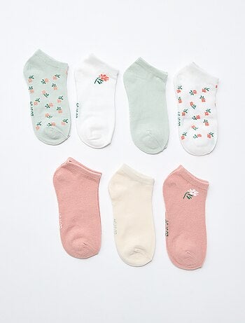 Lot de 7 paires de socquettes invisibles